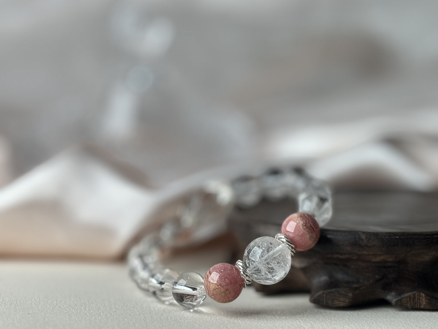 Libra ✖️Rhodochrosite Stretch-beaded Bracelet