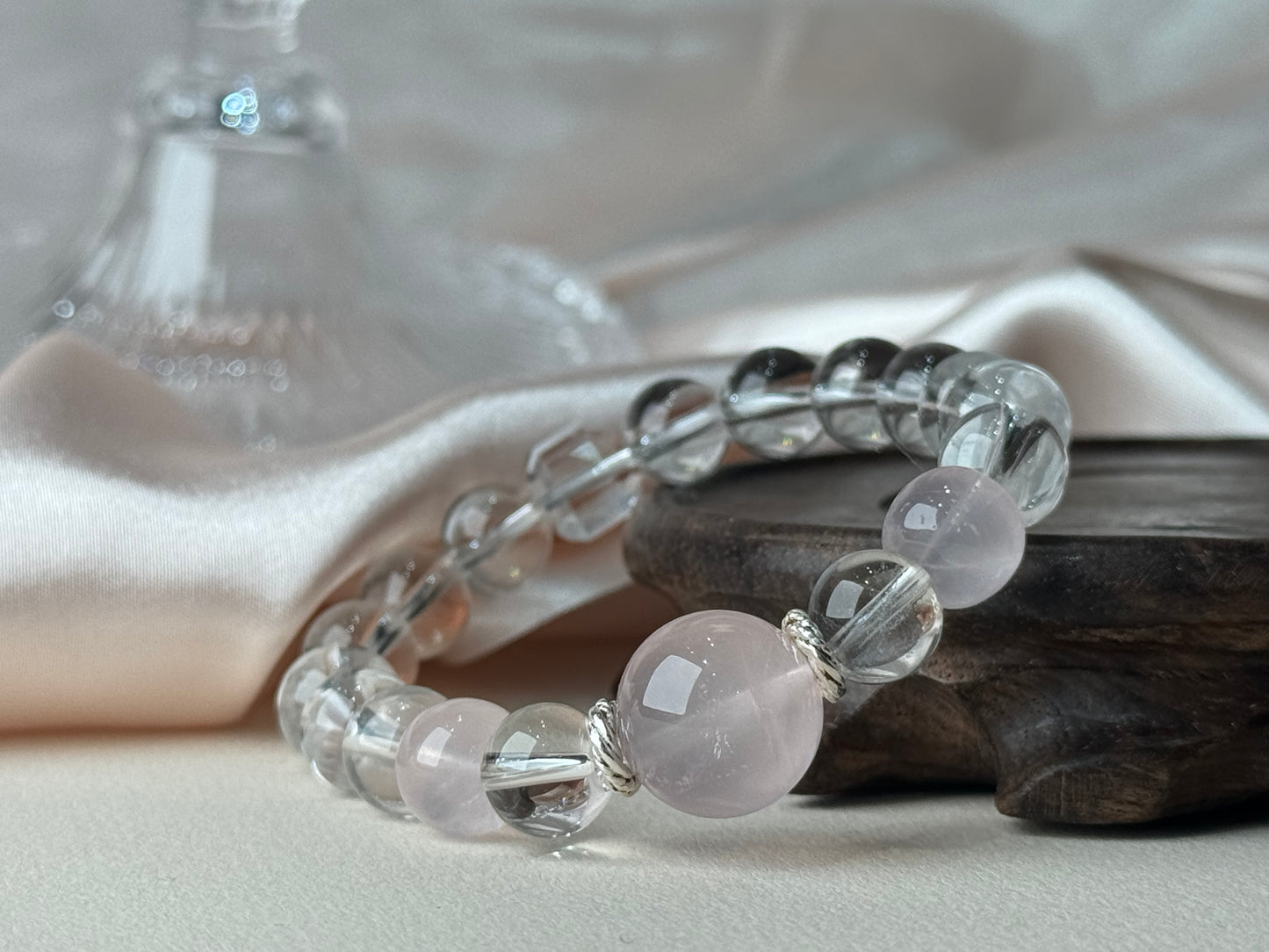 Cancer✖️Rose Quartz Stretch-Beaded Bracelet