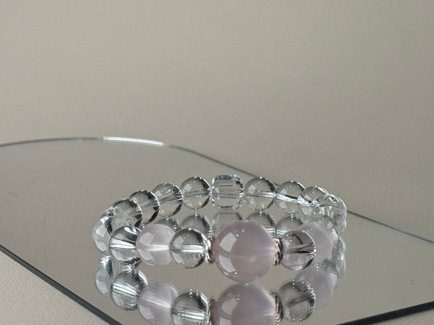 Cancer✖️Rose Quartz Stretch-Beaded Bracelet