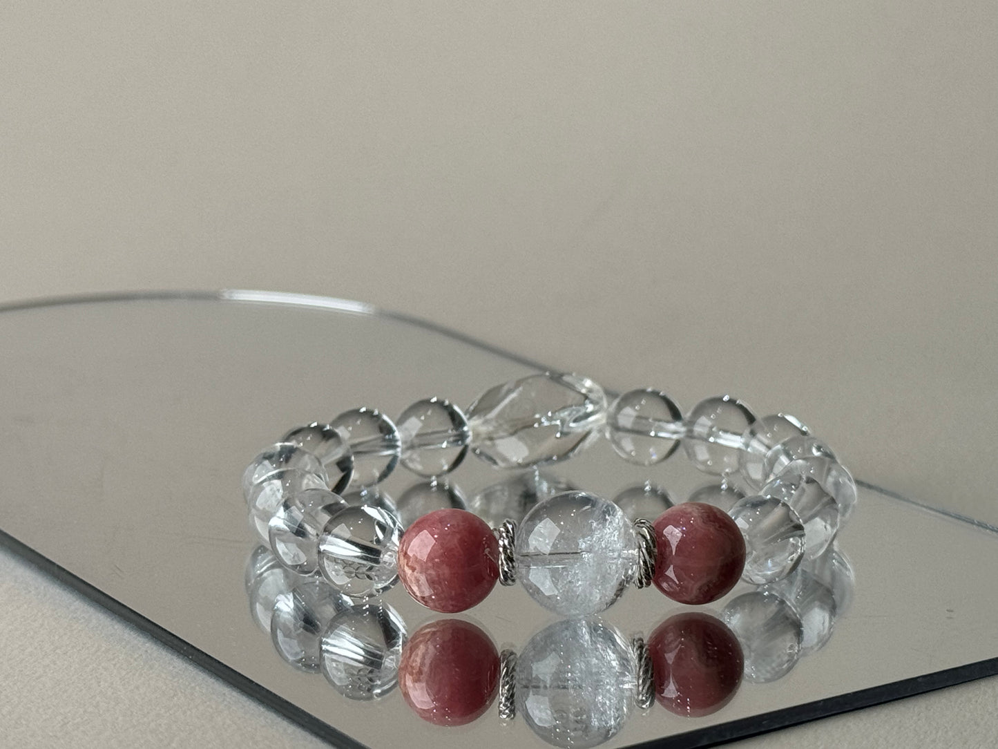 Libra ✖️Rhodochrosite Stretch-beaded Bracelet