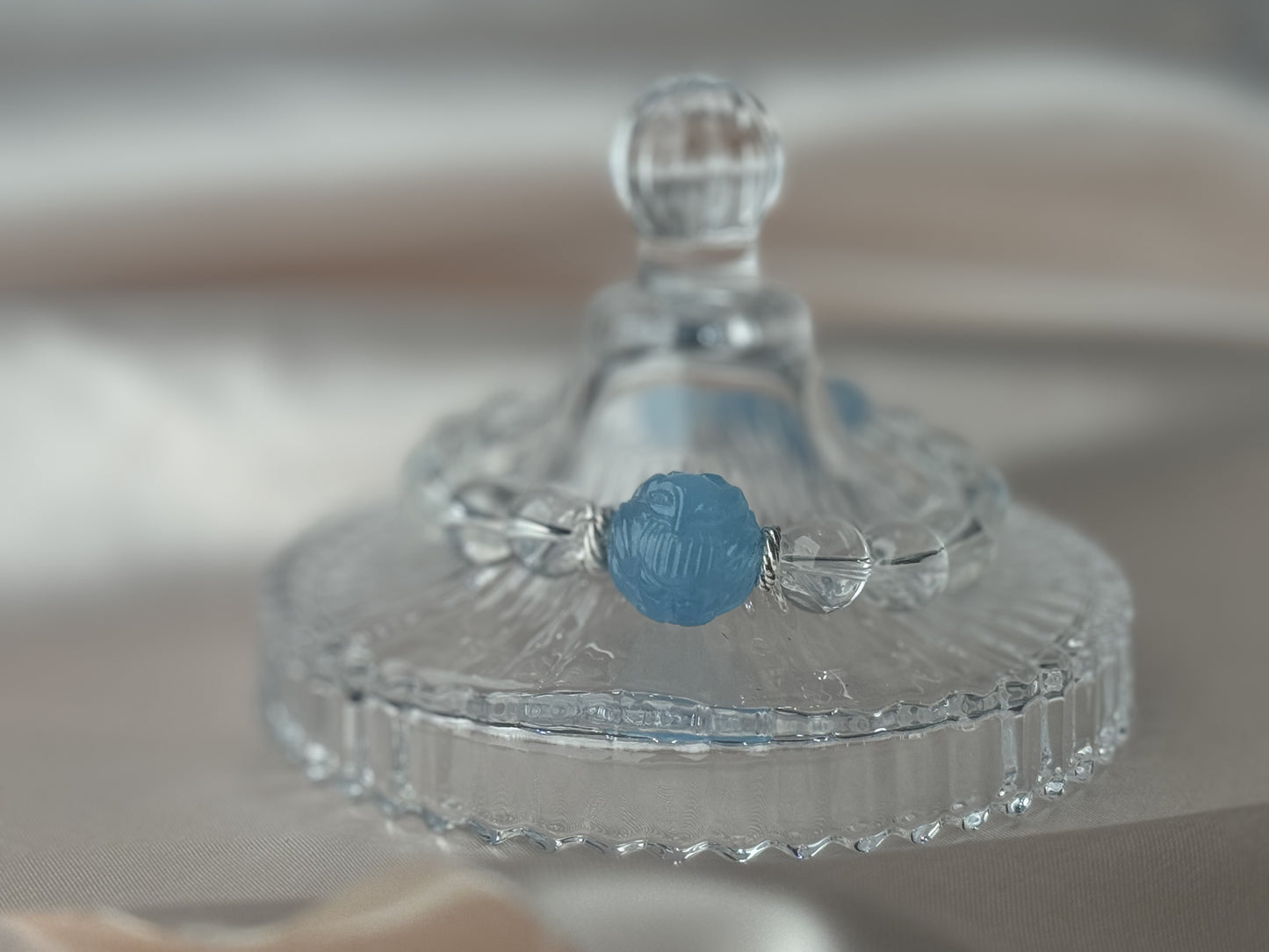 Taurus✖️Aquamarine Stretch-Beaded Bracelet