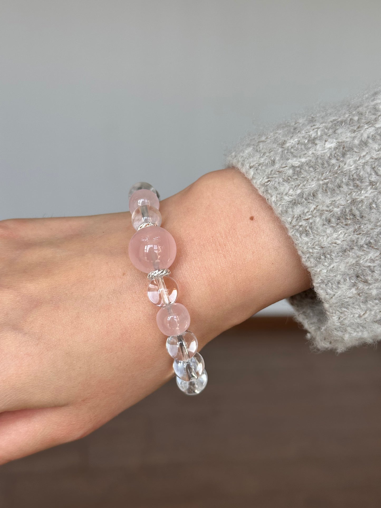 Cancer✖️Rose Quartz Stretch-Beaded Bracelet