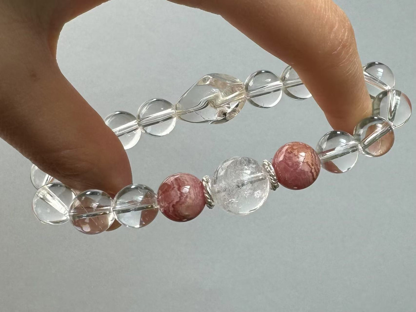 Libra ✖️Rhodochrosite Stretch-beaded Bracelet