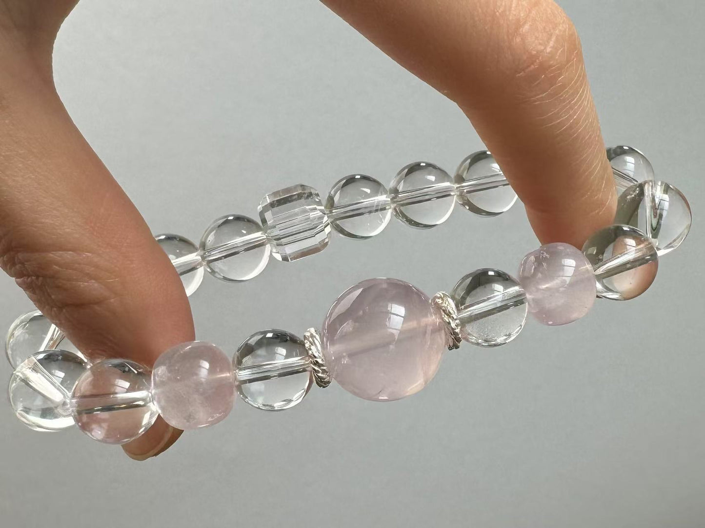 Cancer✖️Rose Quartz Stretch-Beaded Bracelet