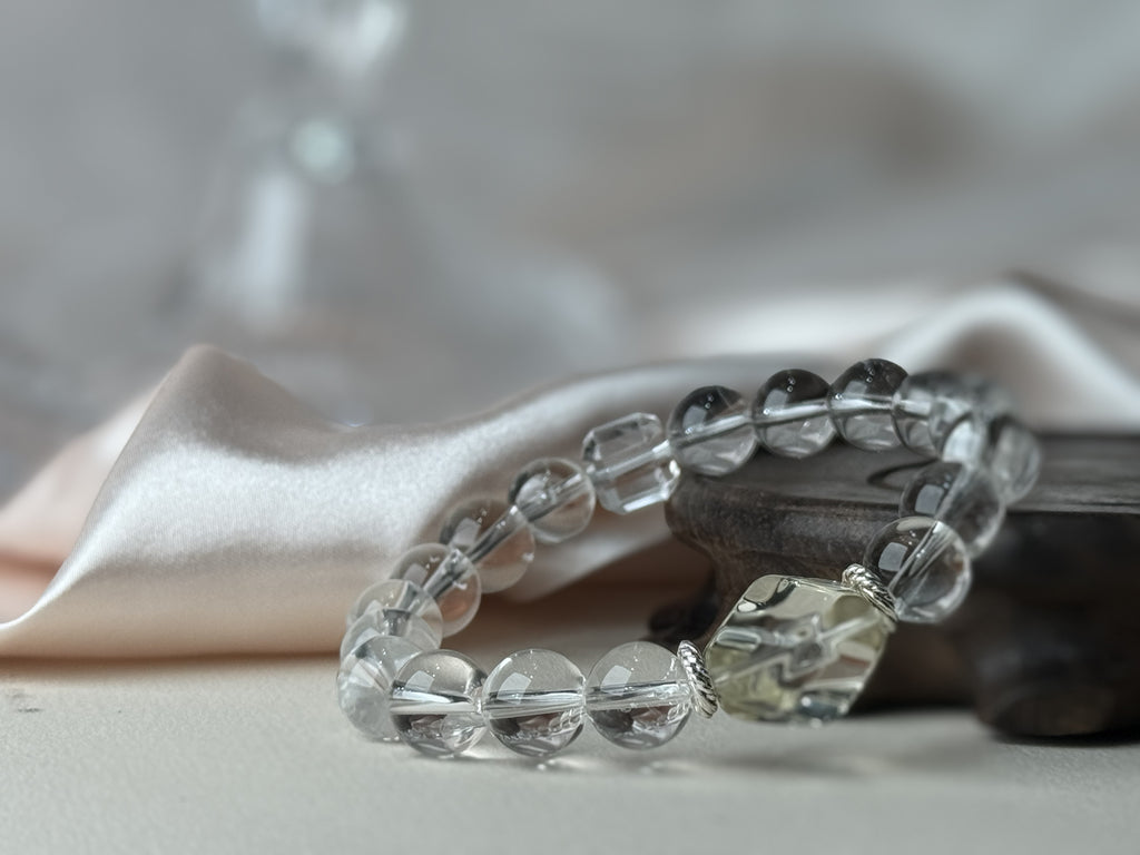 Aries✖️Citrine Rock Crystal Quartz Stretch-Beaded Bracelet