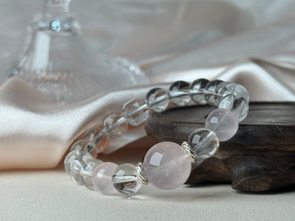 Cancer✖️Rose Quartz Stretch-Beaded Bracelet