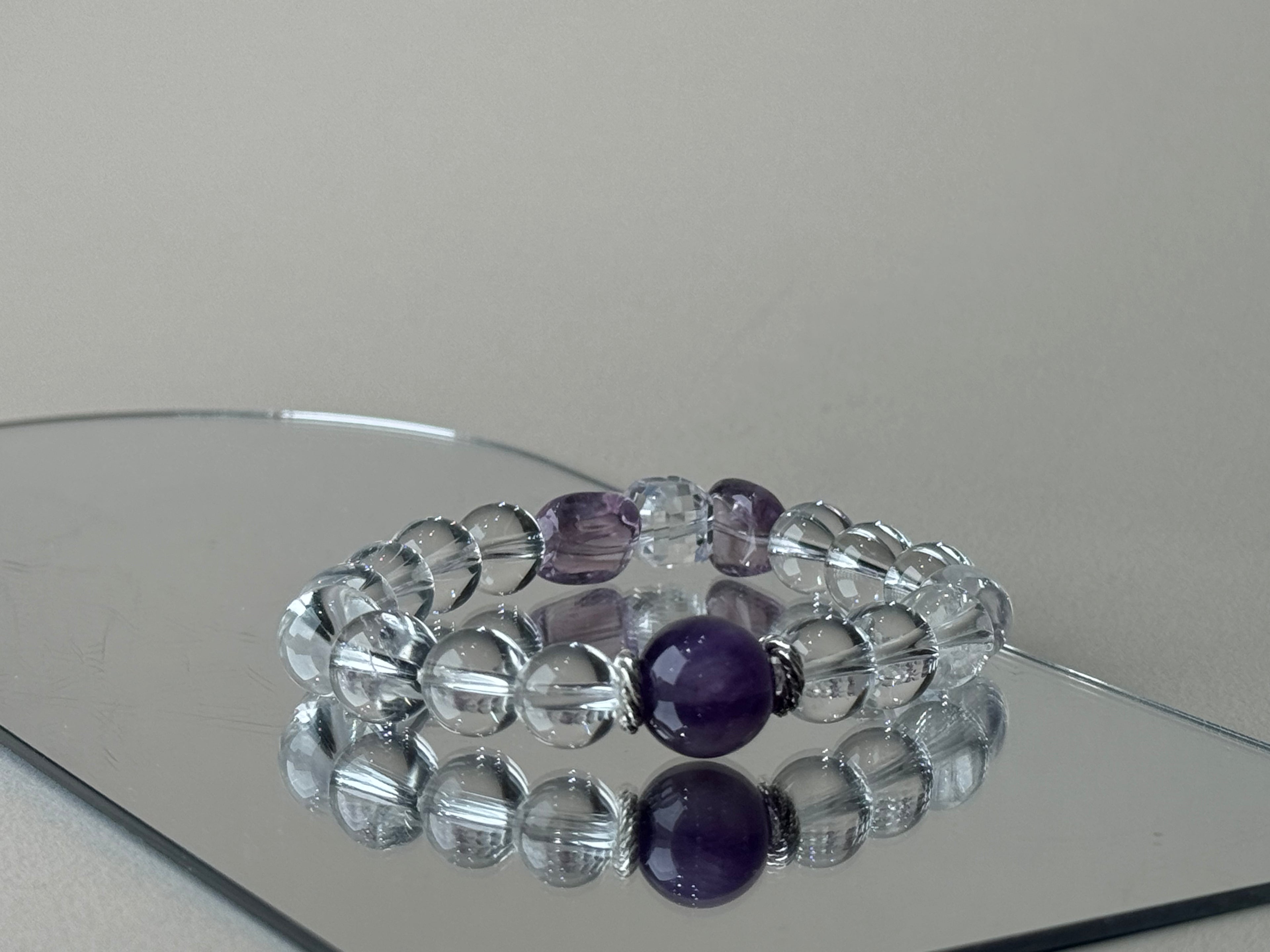 Virgo✖️Purple Melody Stone Stretch-beaded Bracelet