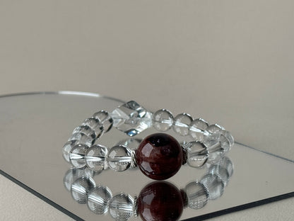 Scorpio✖️Red Hematoid Quartz Stretch-beaded Bracelet