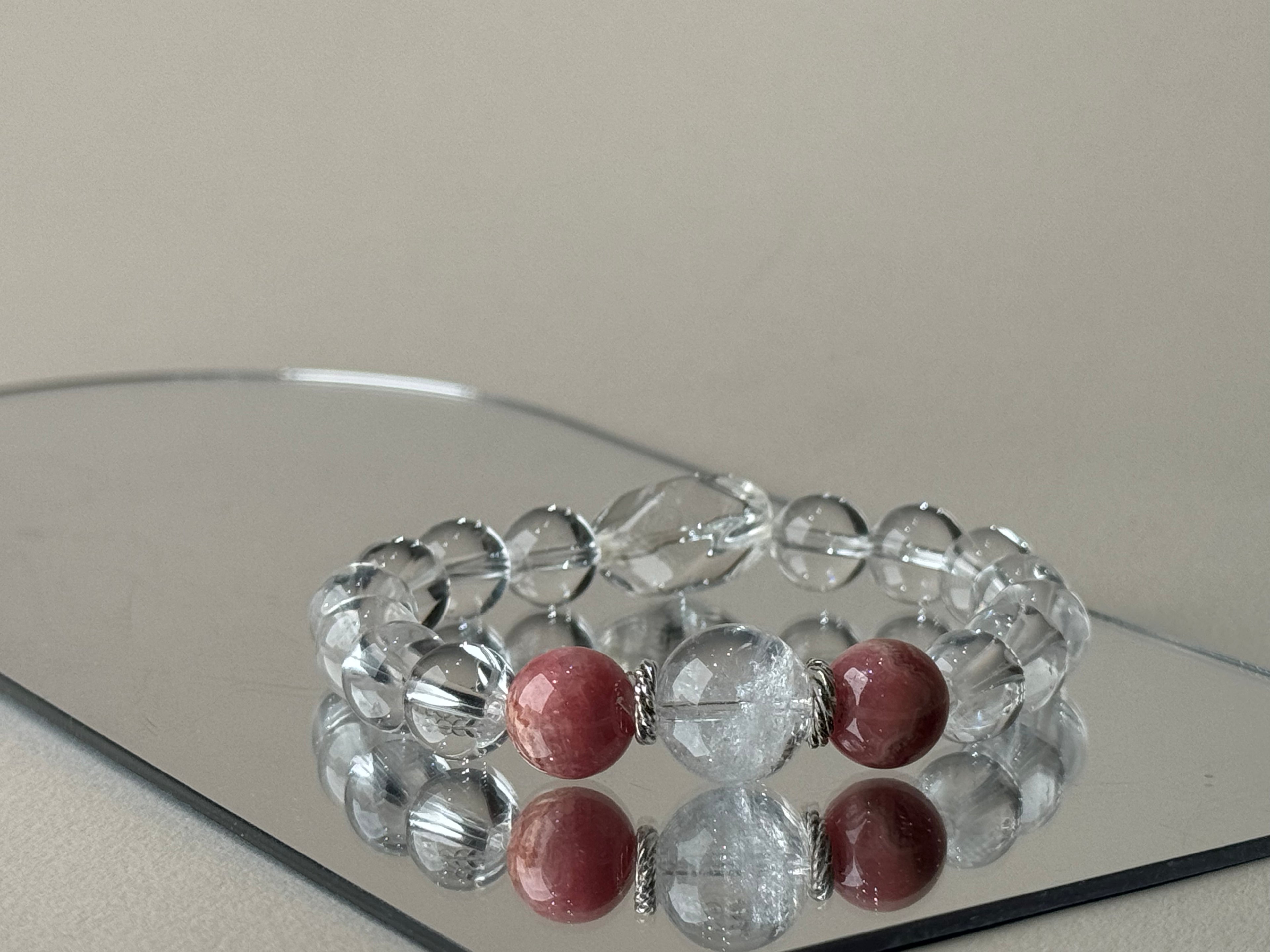 Libra ✖️Rhodochrosite Stretch-beaded Bracelet