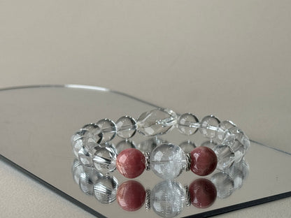 Libra ✖️Rhodochrosite Stretch-beaded Bracelet