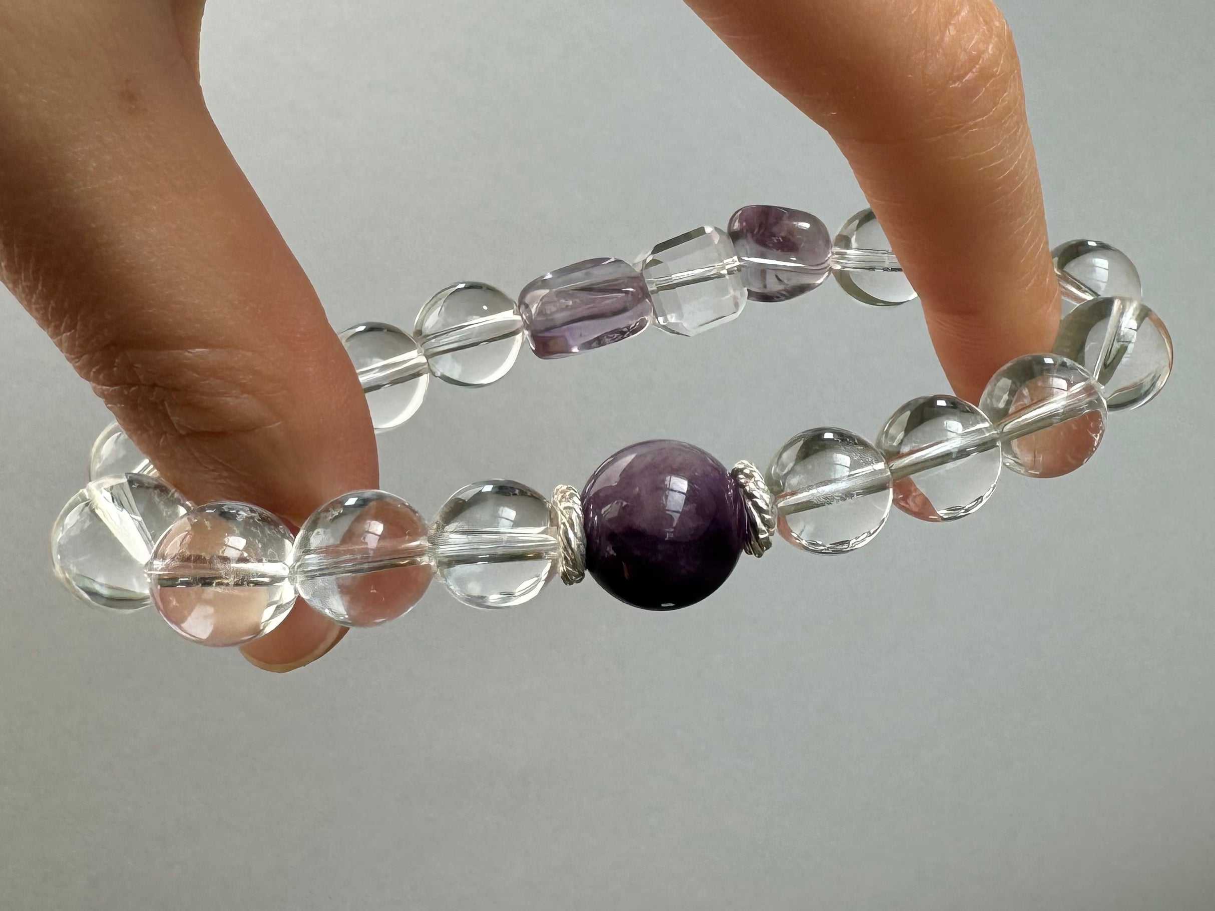 Virgo✖️Purple Melody Stone Stretch-beaded Bracelet