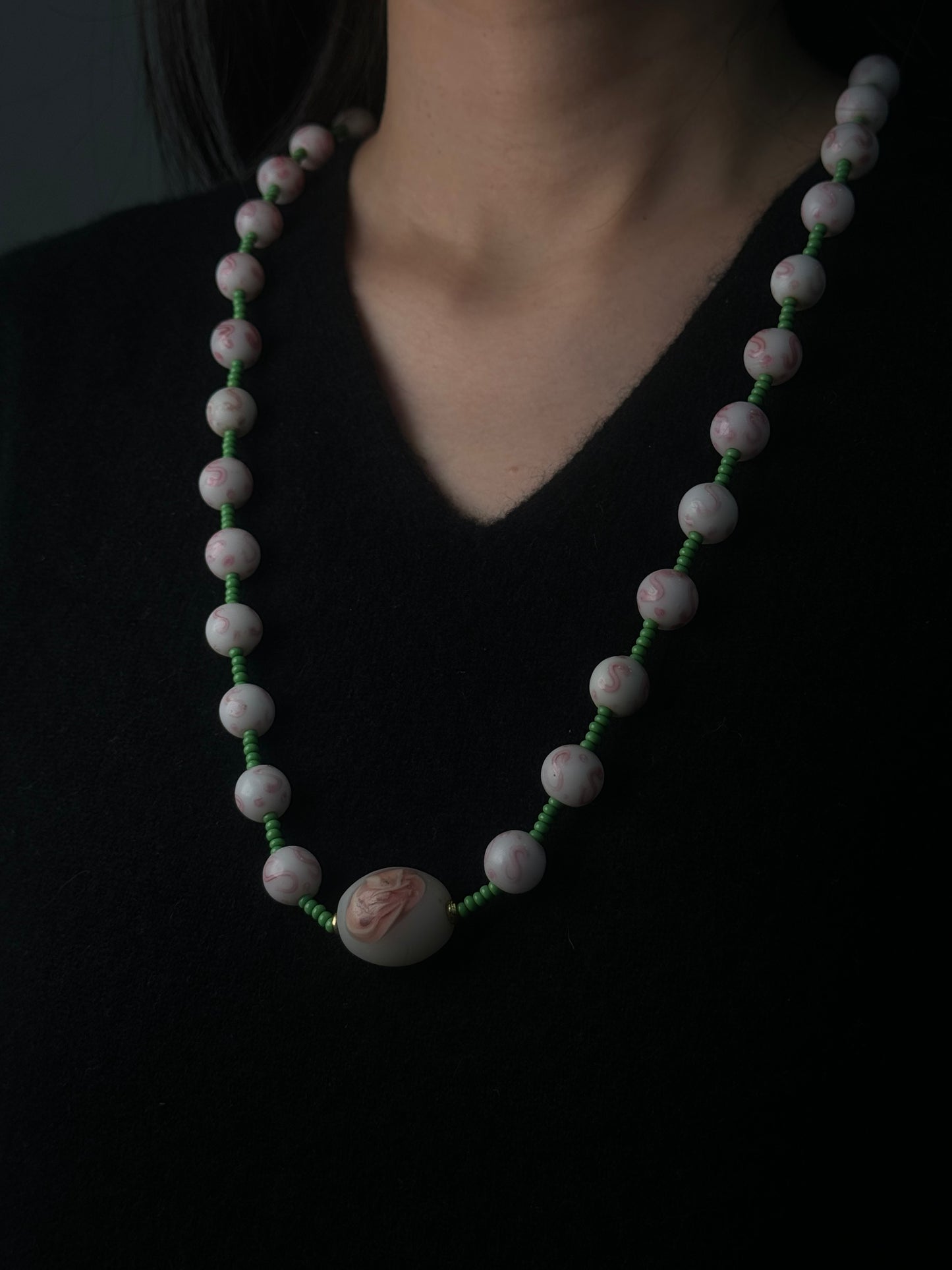 Azure Flow Oriental Liuli Glass Necklace