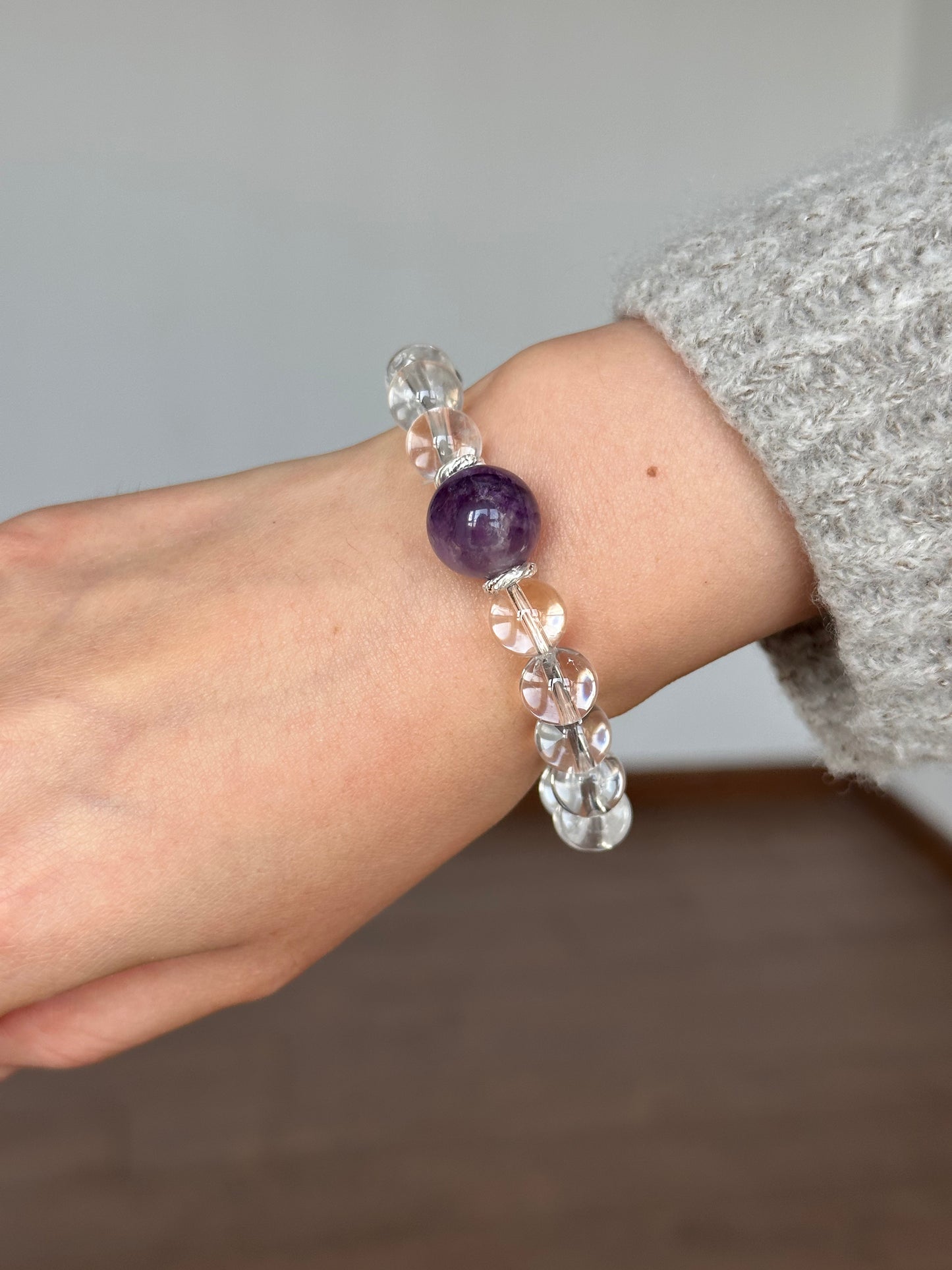 Sagittarius✖️Unicorn Fluorit Stretch-beaded Bracelet