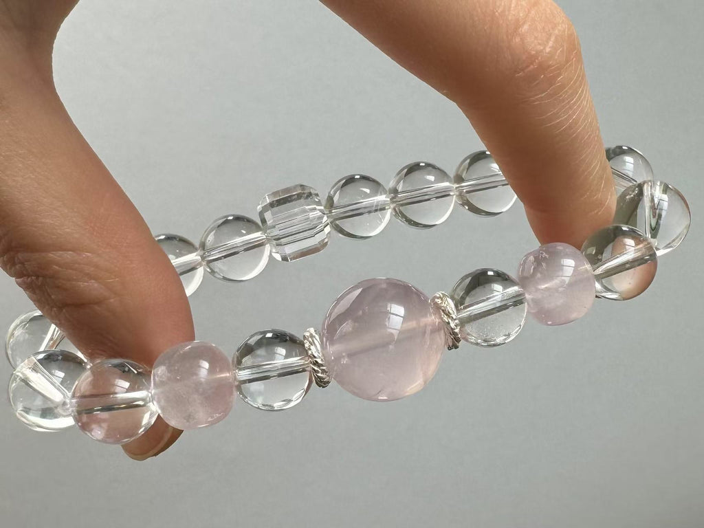 Cancer✖️Rose Quartz Stretch-Beaded Bracelet