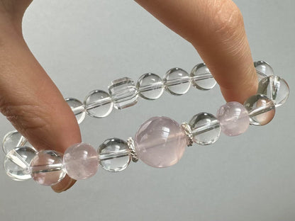 Cancer✖️Rose Quartz Stretch-Beaded Bracelet